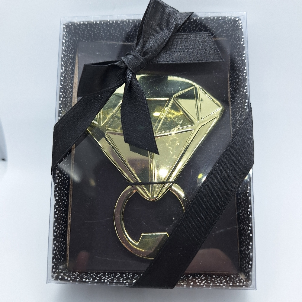 Metal Bottle Opener Diamond Ring Design Wedding Gift Bridesmaid Groomsmen